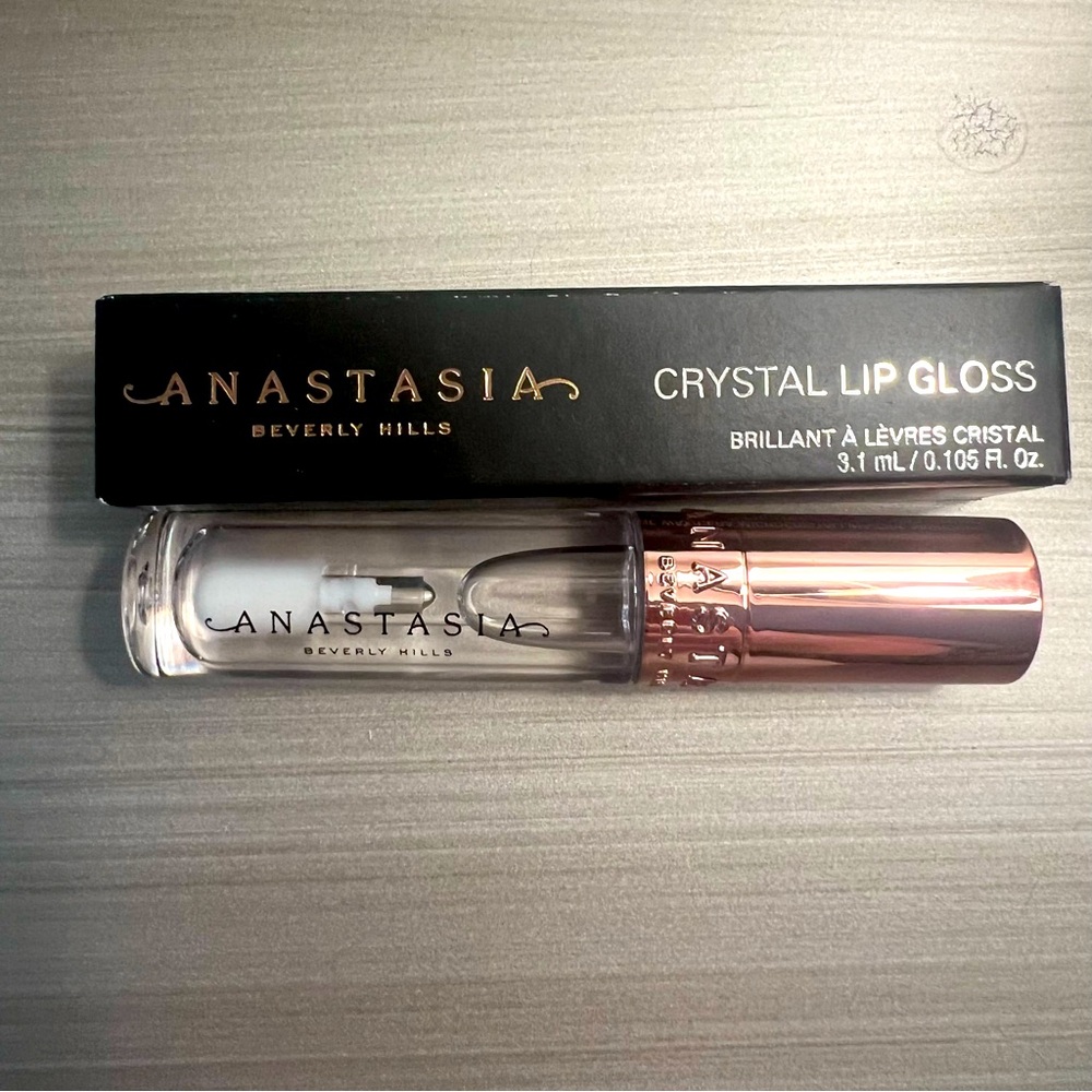 🔴 3/$18 5/$25 NIB Anastasia Beverly Hills Crystal Lip Gloss in Glass, 3.1 mL